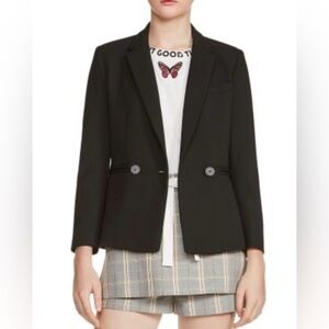 Maje Women's Valmy Double-Breasted Blazer Black Size 36/Small $470